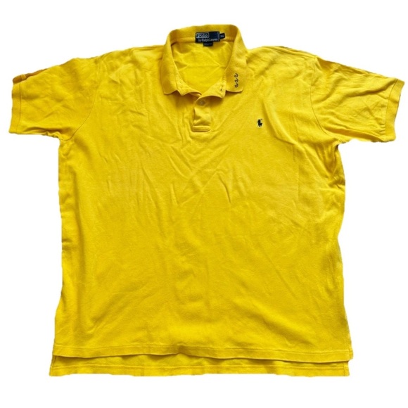 Polo By Ralph Lauren Men’s Sz 2X Butter Yellow Short Sleeve Polo Logo Golf Shirt - Picture 1 of 12